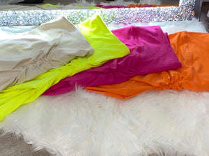 neon biker shorts two pieces