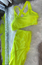 Load image into Gallery viewer, neon biker shorts two pieces
